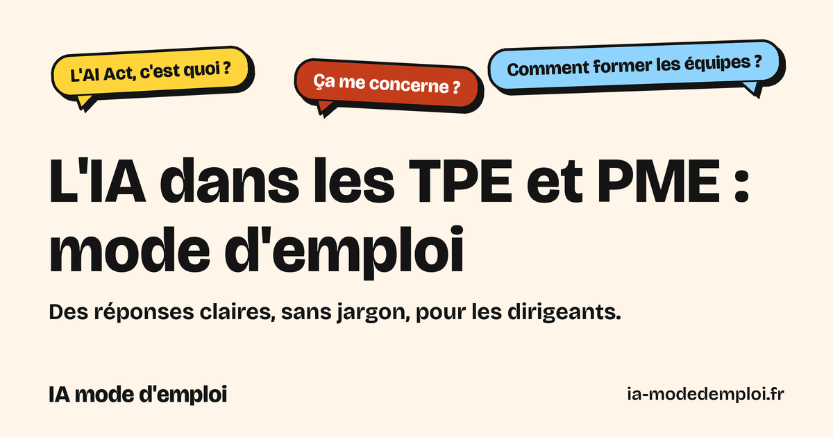IA mode d'emploi